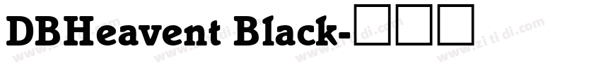 DBHeavent Black字体转换